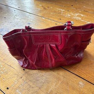 Coach Red Leather Women's Bag